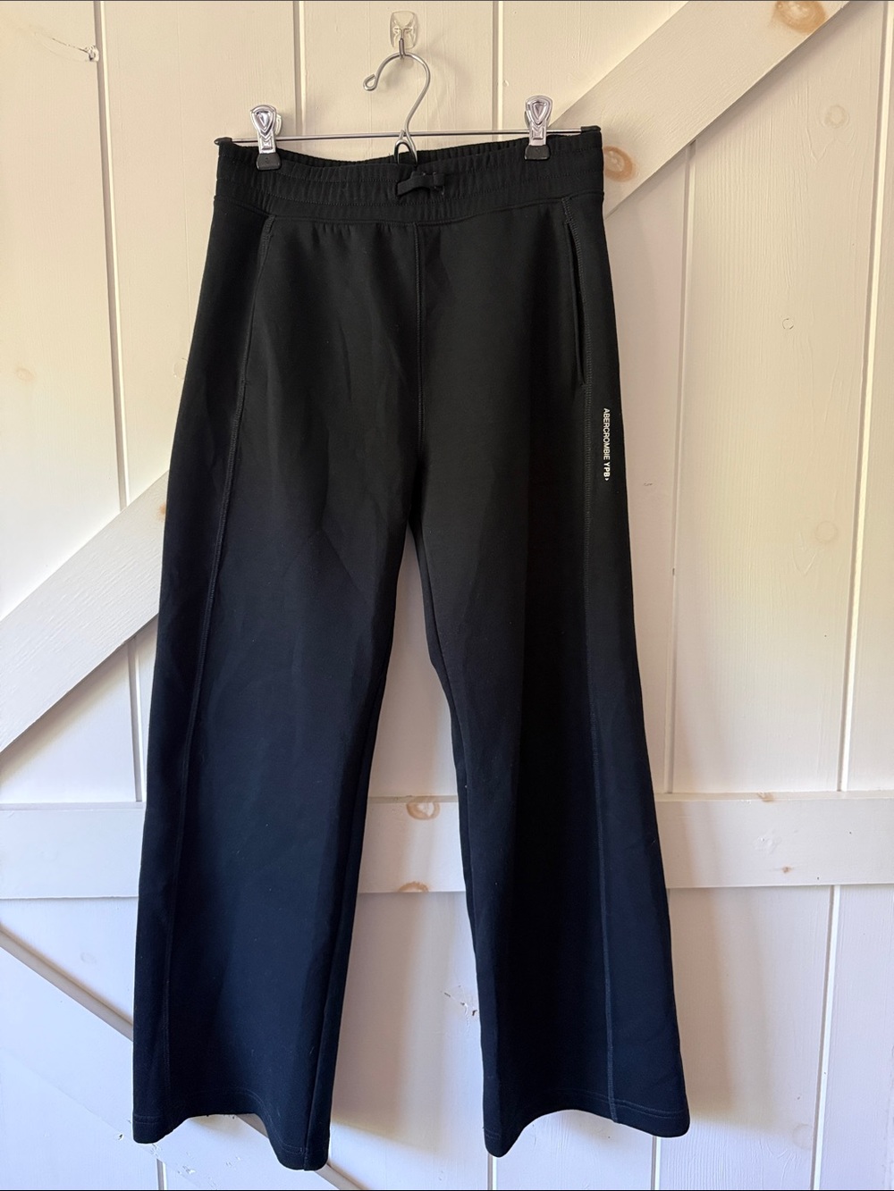 abercrombie kids YPB Black Wide-Leg Sweatpants
